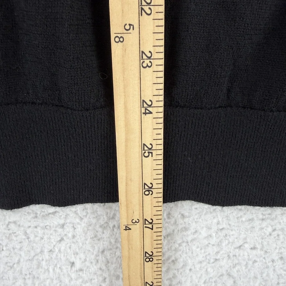 Banana Republic Sweater Mens Large‎ Black Merino Wool Turtleneck Knit Pullover